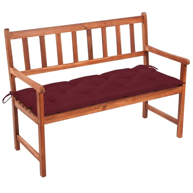 vidaXL Gartenbank mit Auflage 120 cm Massivholz Akazie 3063792