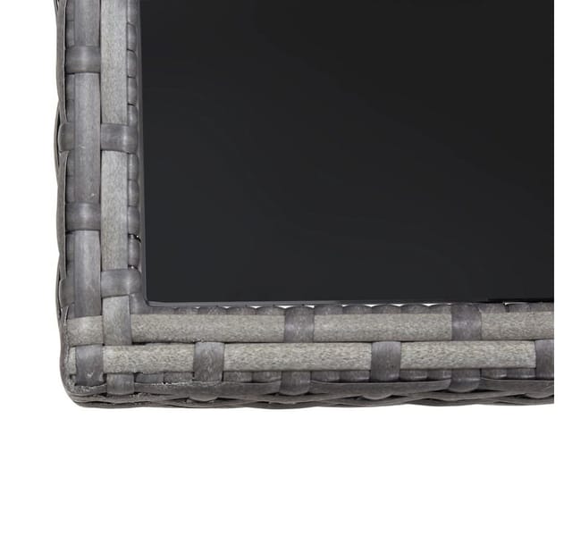 vidaXL Gartentisch Grau 80x80x74 cm Poly Rattan 318715