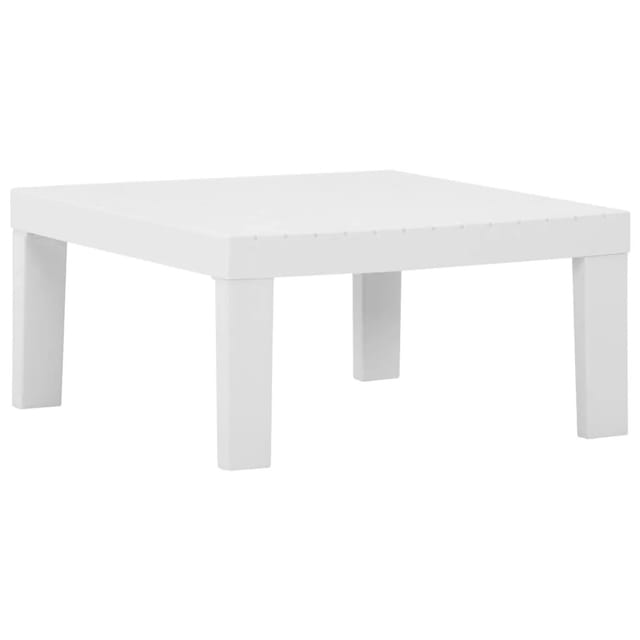 vidaXL Lounge-Gartentisch Kunststoff Weiß 315850