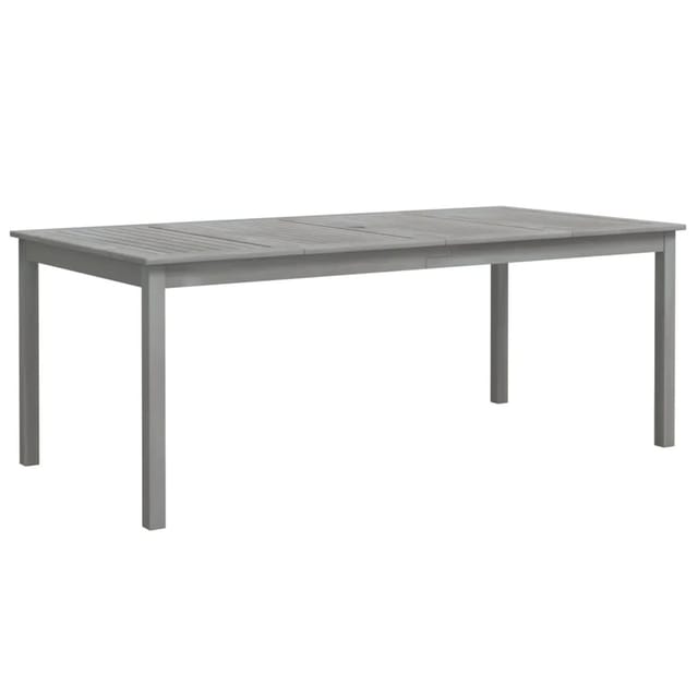 vidaXL Gartentisch Grau 200x100x75 cm Massivholz Akazie 318745