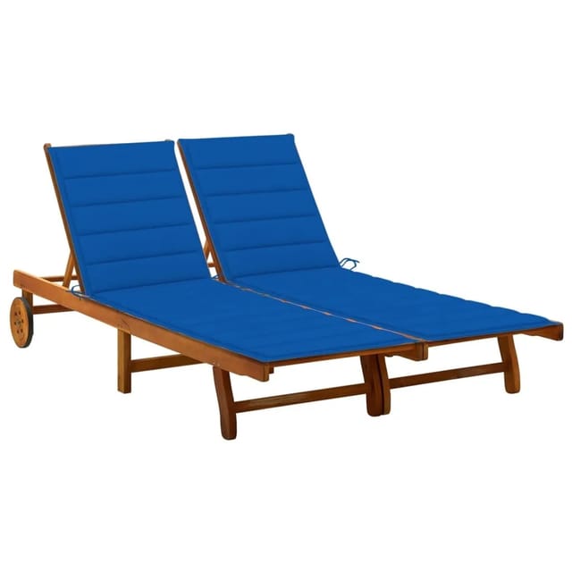 vidaXL 2-Personen-Sonnenliege mit Auflagen Akazie Massivholz 3061384