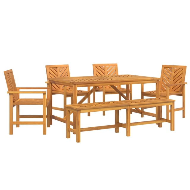 vidaXL 5-Teilige Garten Essgruppe Massivholz Akazie 3154114