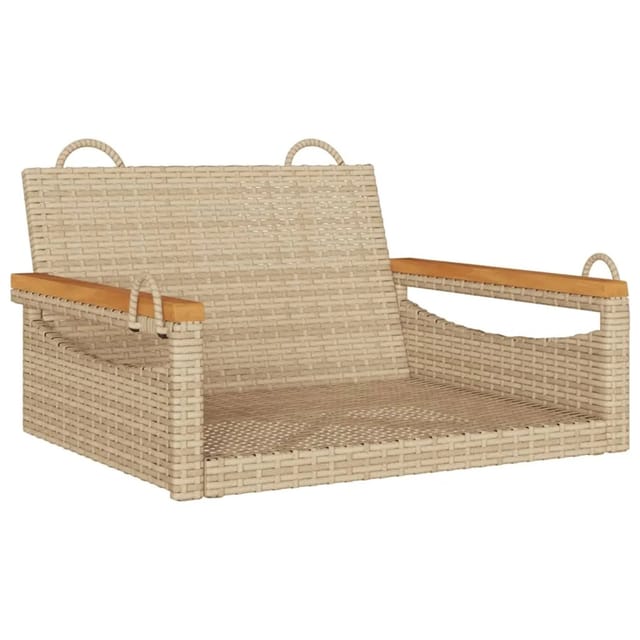 vidaXL Hängesessel Beige 63x62x40 cm Poly Rattan 368163