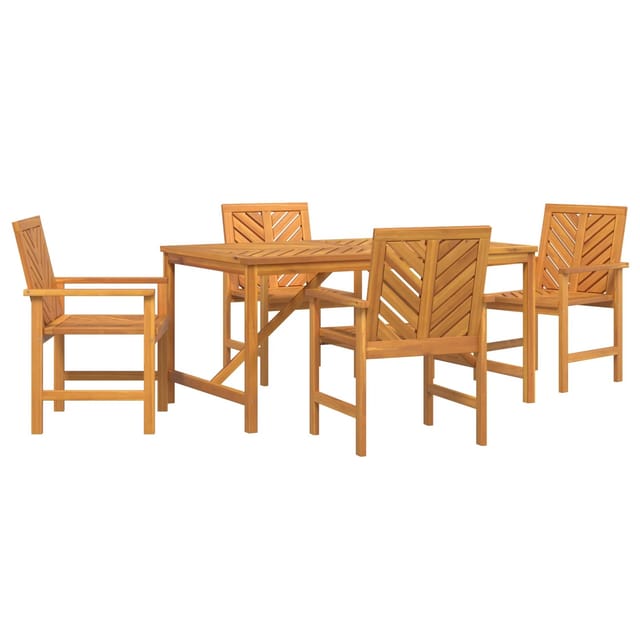 vidaXL 4-Teiliges Garten Esstischset Massivholz Akazie 3154106
