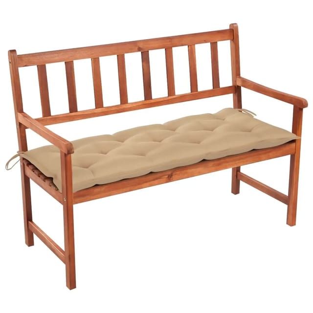 vidaXL Gartenbank mit Auflage 120 cm Massivholz Akazie 3063786
