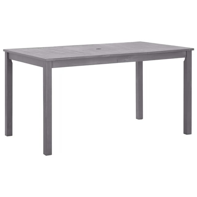 vidaXL Gartentisch Grau 140x80x74 cm Massivholz Akazie 311849