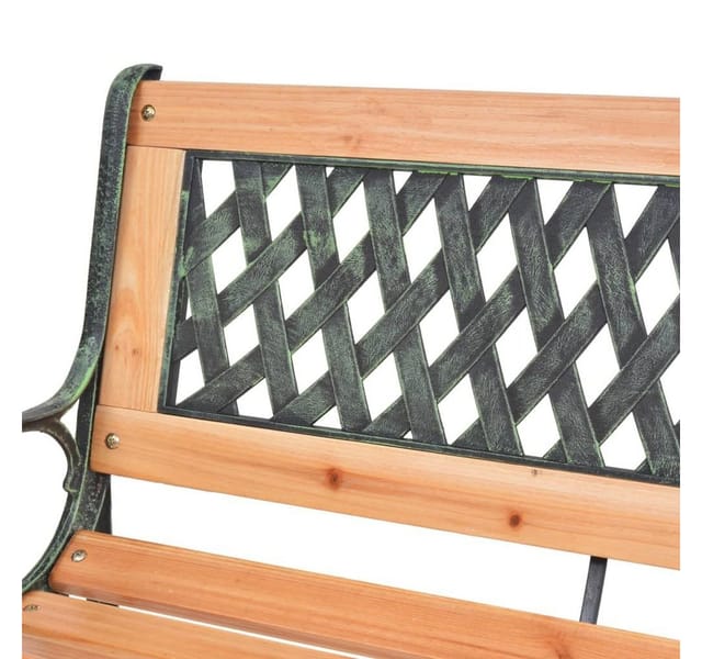 vidaXL Gartenbank 116 cm Gusseisen und Massivholz Tanne 319571