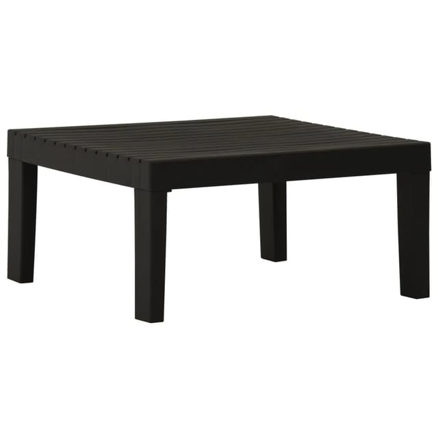 vidaXL Lounge-Gartentisch Kunststoff Grau 315851