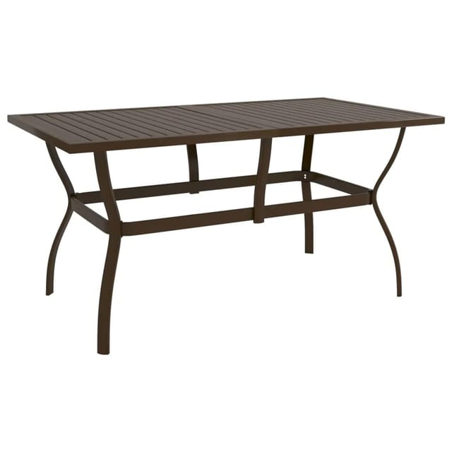 vidaXL Gartentisch Braun 140x80x72 cm Stahl 312280