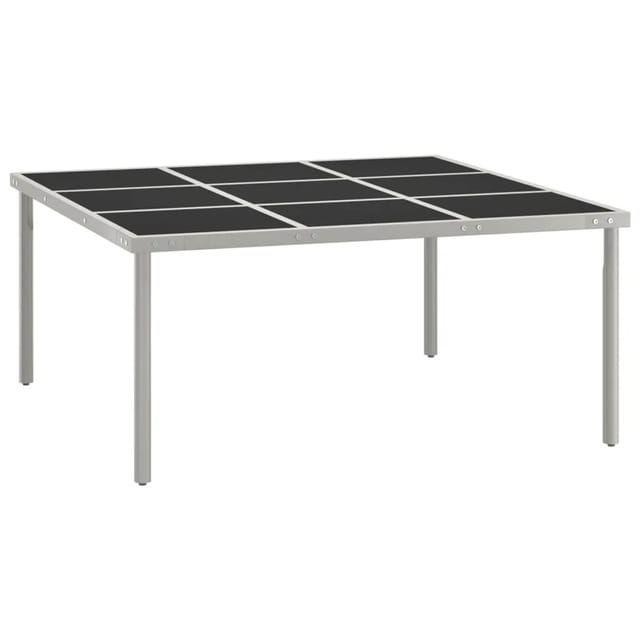vidaXL Garten-Esstisch 170x170x74,5 cm Glas und Stahl 313084
