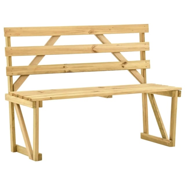 vidaXL Gartenbank 120 cm Kiefernholz Imprägniert 315393