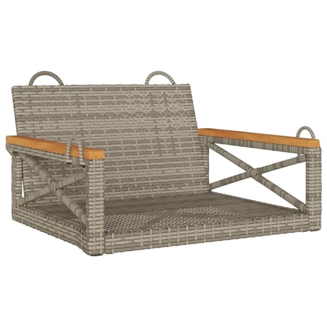 vidaXL Hängesessel Grau 63x62x40 cm Poly Rattan 368171