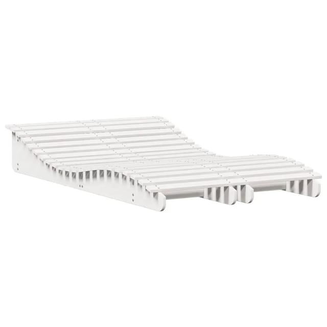 vidaXL Sonnenliegen 2 Stk Weiß 205x60x31,5 cm Massivholz Kiefer 832575