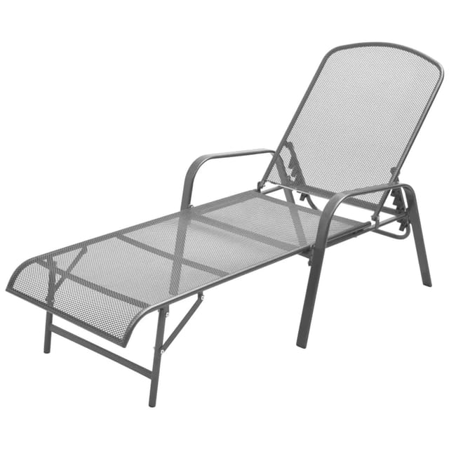 vidaXL Sonnenliege Stahl Anthrazit 42725