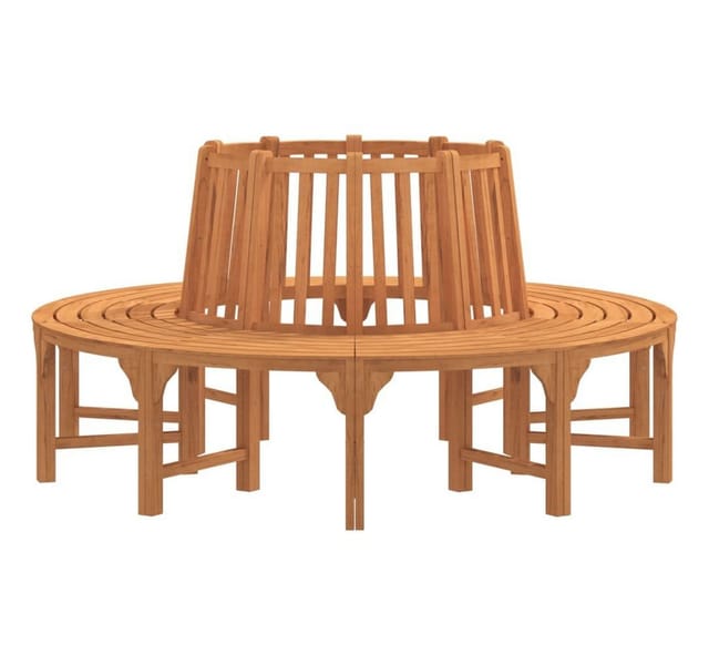 vidaXL Baumbank Rund Ø208 cm Massivholz Eukalyptus 3154103