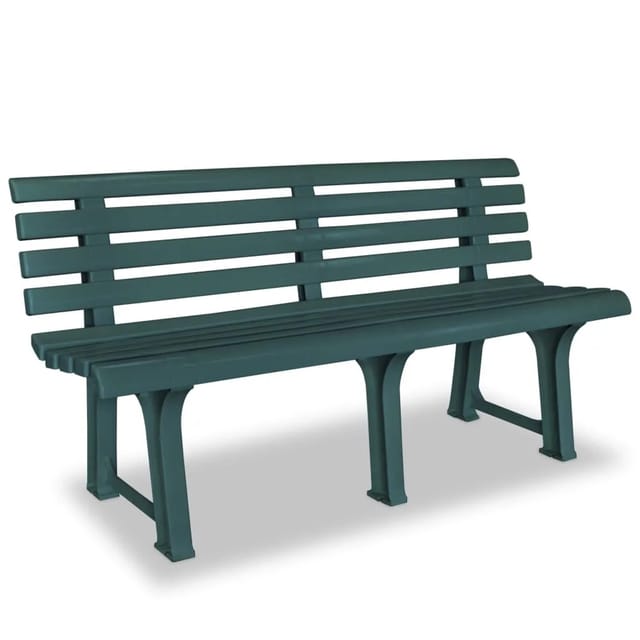 vidaXL Gartenbank 145,5 cm Kunststoff Grün 43584