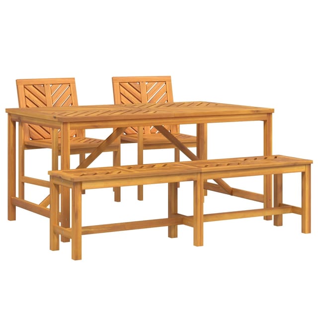vidaXL 4-Teiliges Garten Essset aus Massivem Holz Akazienholz 3154112