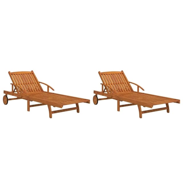 vidaXL Sonnenliegen 2 Stk Massivholz Akazie 3104967