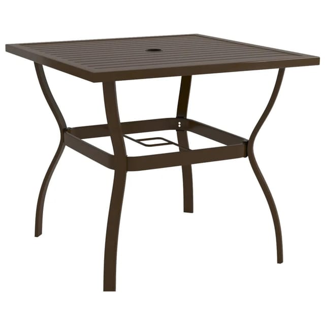 vidaXL Gartentisch Braun 81,5x81,5x72 cm Stahl 312279