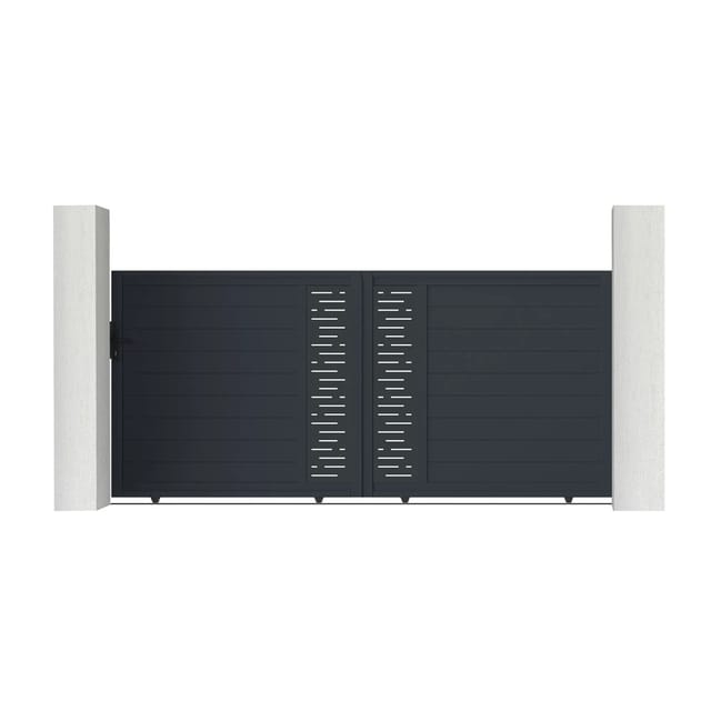 Casanoov Schiebetor Aus Aluminium Arlberg 350x160cm Grau