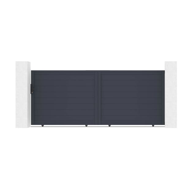 Casanoov Schiebetor Aus Aluminium Eiger 350x160cm Grau