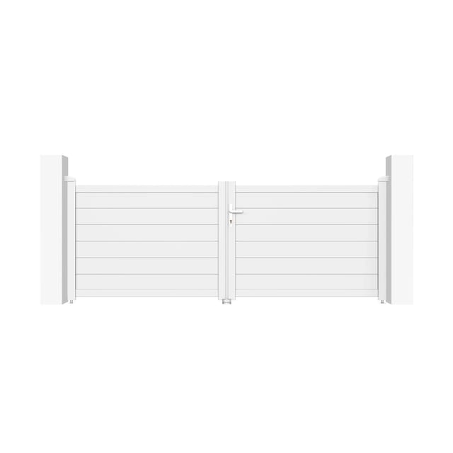 Casanoov Flügeltor Elektrisch Eiger 300x115cm Weiß & Drehtorantrieb Ranger B150