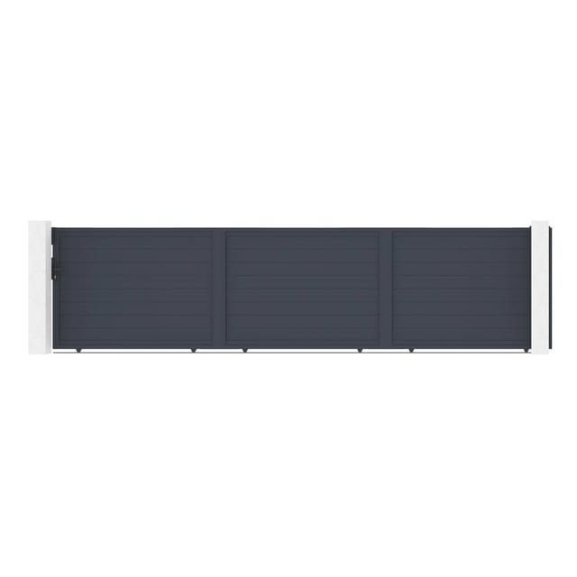 Casanoov Schiebetor Eiger 600x140cm Aluminium & 2 Pfosten & Tanker C600 Motor