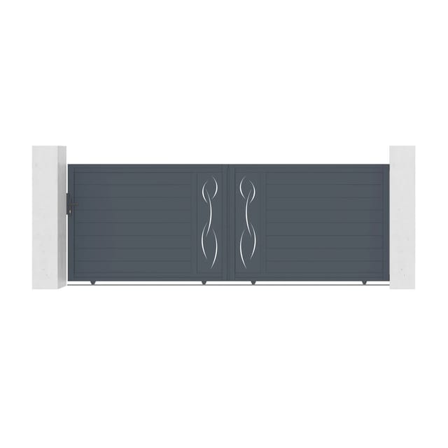 Casanoov Schiebetor Elektrisch Life 400x140cm Aluminium Grau & Schiebetorantrieb Tanker C600