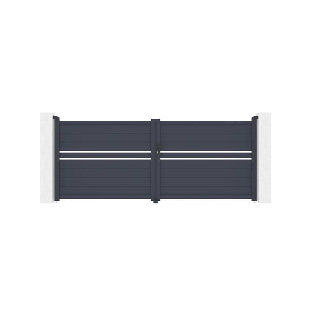 Casanoov Schwenktor Cimone 350x140cm Aluminium & Tanker B700 Motorisierung