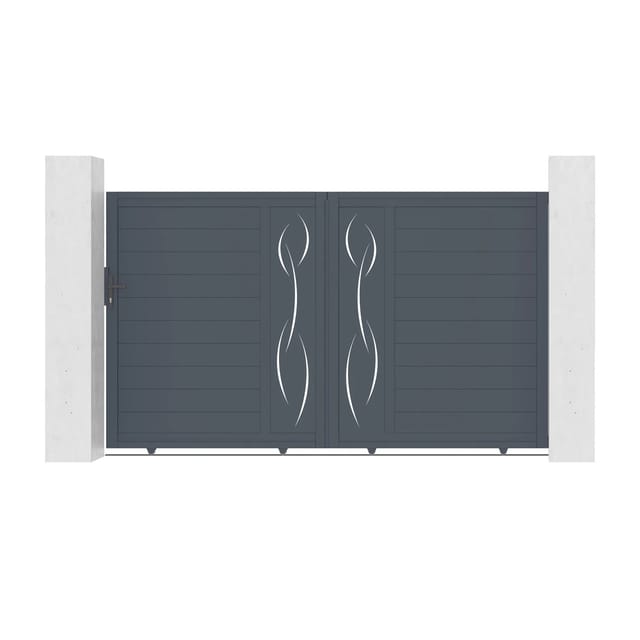 Casanoov Schiebetor Elektrisch Life 300x180cm Aluminium Grau & Schiebetorantrieb Tanker C600