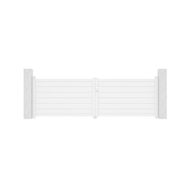 Casanoov Flügeltor Eiger 350x115cm Weißaluminium