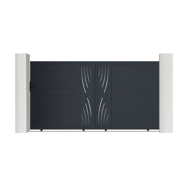 Casanoov Schiebetor Aus Aluminium Veleta 300x180cm Grau
