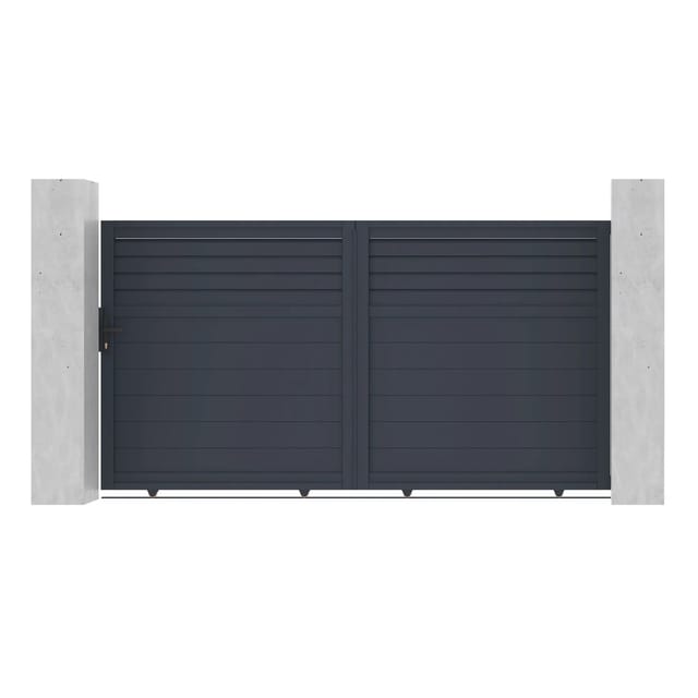 Casanoov Schiebetor Aus Aluminium Carpatia 300x160cm Grau