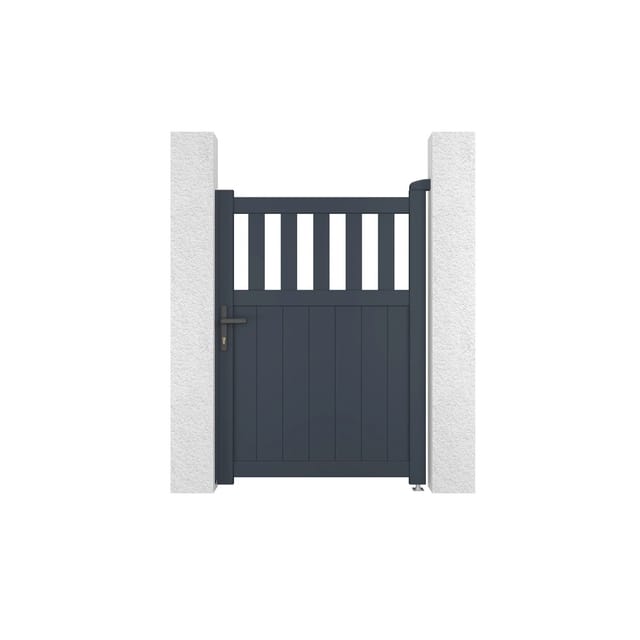 Casanoov Gartentür Aus Aluminium 1M Santis H 140Cm Grau