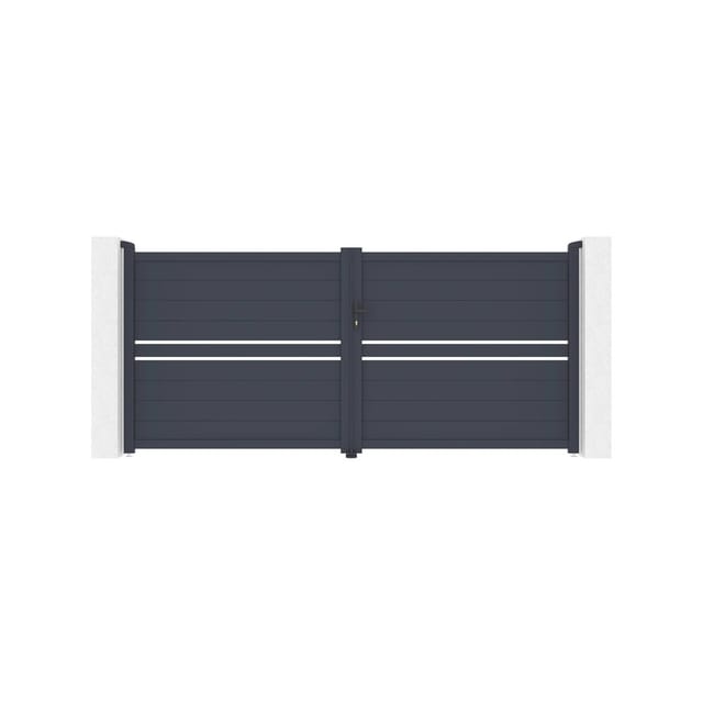 Casanoov Flügeltor Cimone 350x160cm Aluminium & Ranger B150 Motorisierung