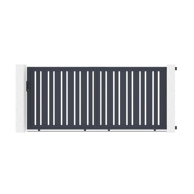 Casanoov Schiebetor Aus Aluminium Veymont 350x160cm Grau