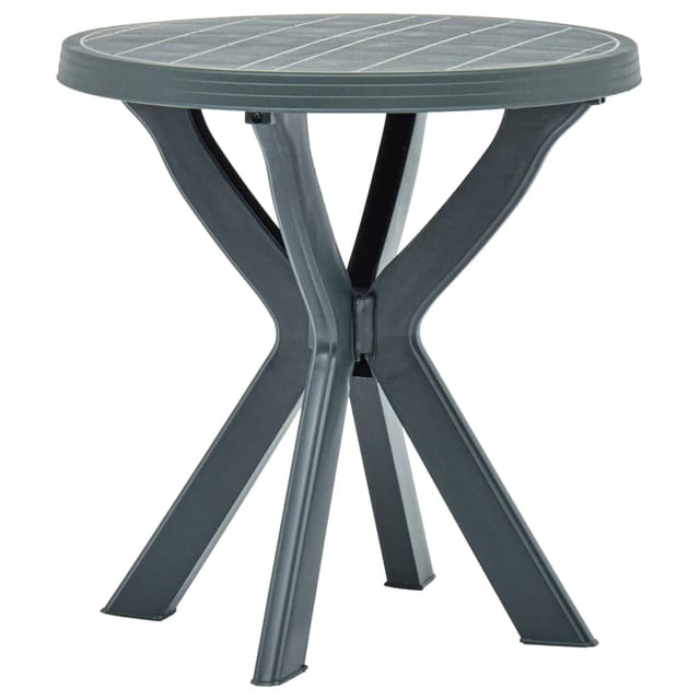 vidaXL Bistrotisch Grün Ø70 cm Kunststoff 48797