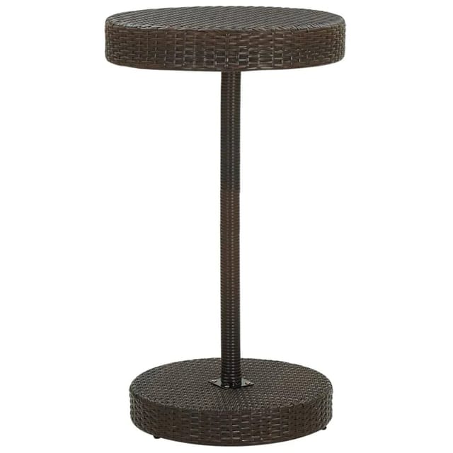 vidaXL Gartentisch Braun 60,5x106 cm Poly Rattan 45855
