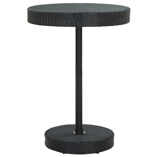 vidaXL Gartentisch Schwarz 75,5x106 cm Poly Rattan 45859