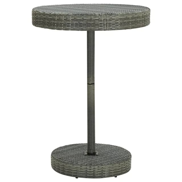vidaXL Gartentisch Grau 75,5x106 cm Poly Rattan 45860