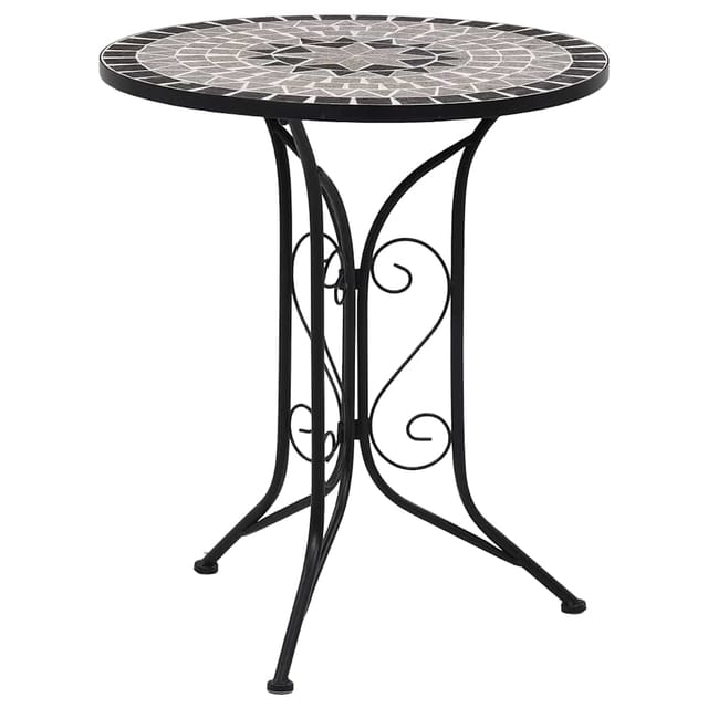 vidaXL Mosaik-Bistrotisch Grau 60 cm Keramik 46715