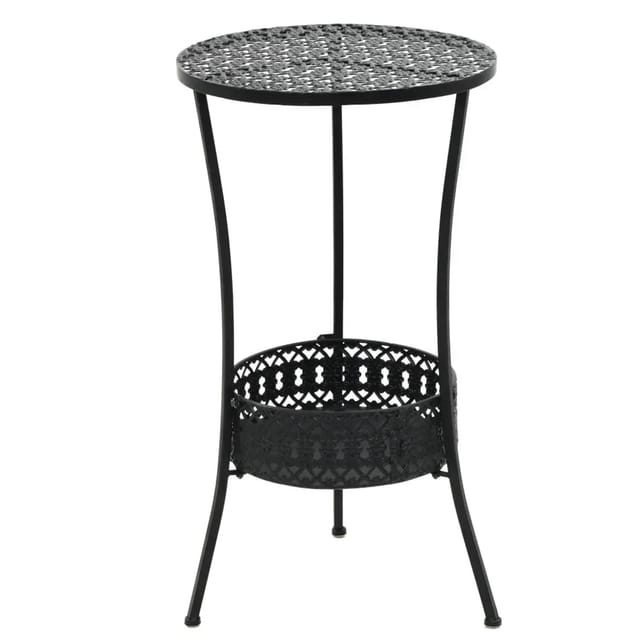 vidaXL Bistrotisch Schwarz 40x70cm Metall 245939