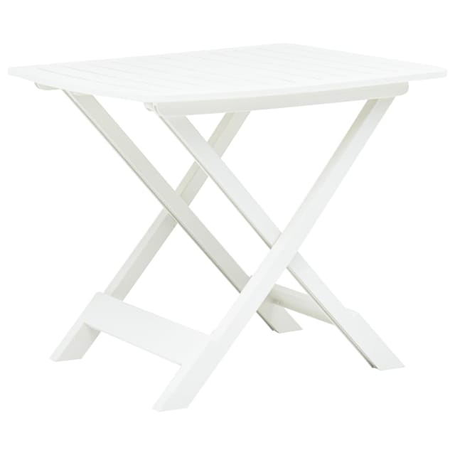 vidaXL Gartentisch Klappbar Weiß 79 x 72 x 70 cm Kunststoff 48790