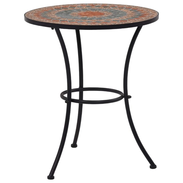 vidaXL Mosaik-Bistrotisch Orange/Grau 60 cm Keramik 46717