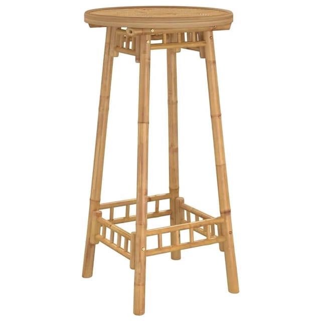 vidaXL Garten-Bartisch Rund Ø55x100 cm Bambus 4108230