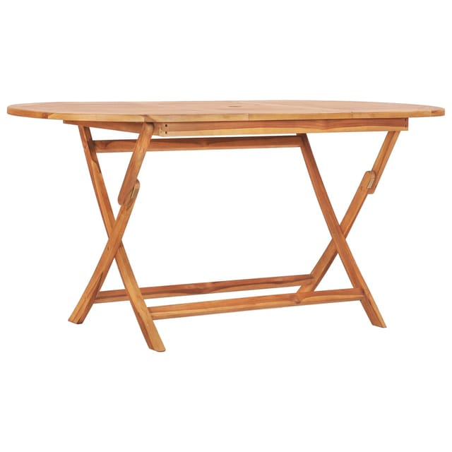 vidaXL Gartentisch Klappbar 160x80x75 cm Massivholz Teak 48998