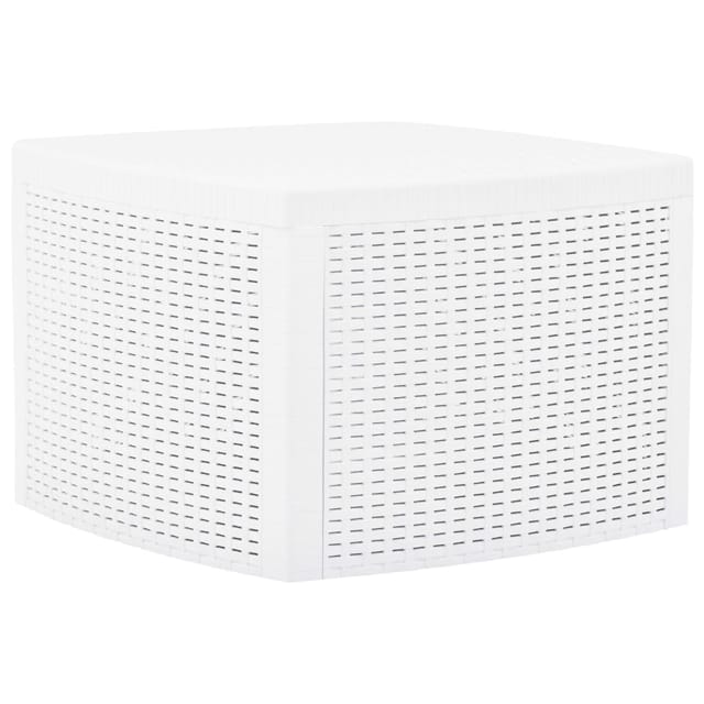 vidaXL Beistelltisch Weiß 54x54x36,5 cm Kunststoff 48774