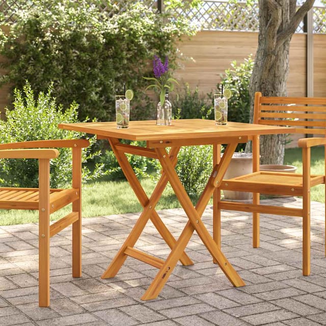 vidaXL Gartentisch Klappbar 85x85x76 cm Teak Massivholz 47419