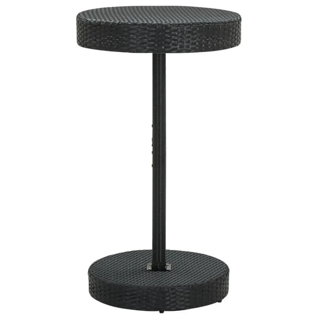 vidaXL Gartentisch Schwarz 60,5x106 cm Poly Rattan 45856