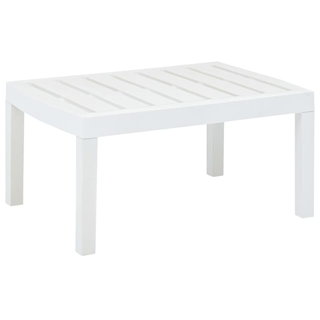 vidaXL Gartentisch Weiß 78x55x38 cm Kunststoff 48814